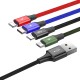 ΚΑΛΩΔ USB BASEUS ΣΕ 2x LIGHTNING/TYPE C/MICRO USB/(CA1T4-A01) ΠΟΛΥΧΡΩΜΟ 3,5Α 1,2m